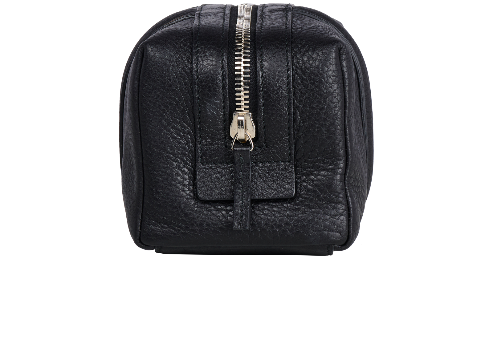 Gucci Small Logo Embossed Cosmetic Pouch, &pound;250, Accessories, Black, Leather, Side view